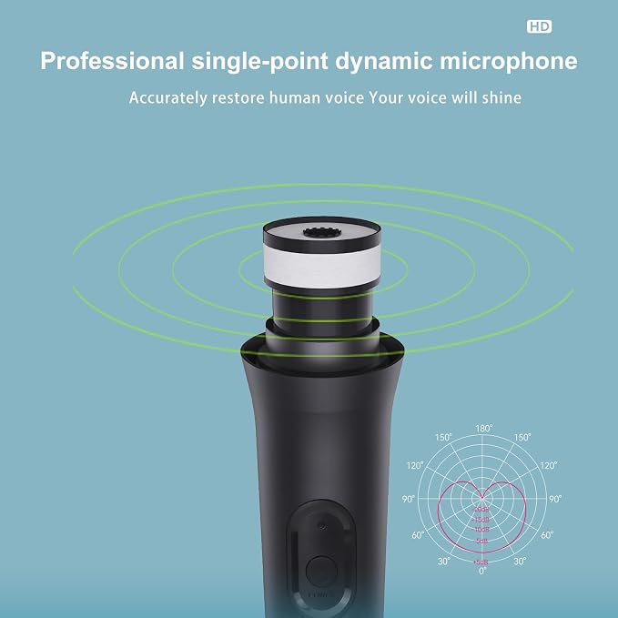 HONCAM USB Wireless Microphones UHF Metal Handheld Dynamic Mic with USB Receiver for PC Computer, Laptop,Gaming, Singing Practice, Compatible with Xbox Series X/S, PS5, Switch OLED, NS Switch, Wii