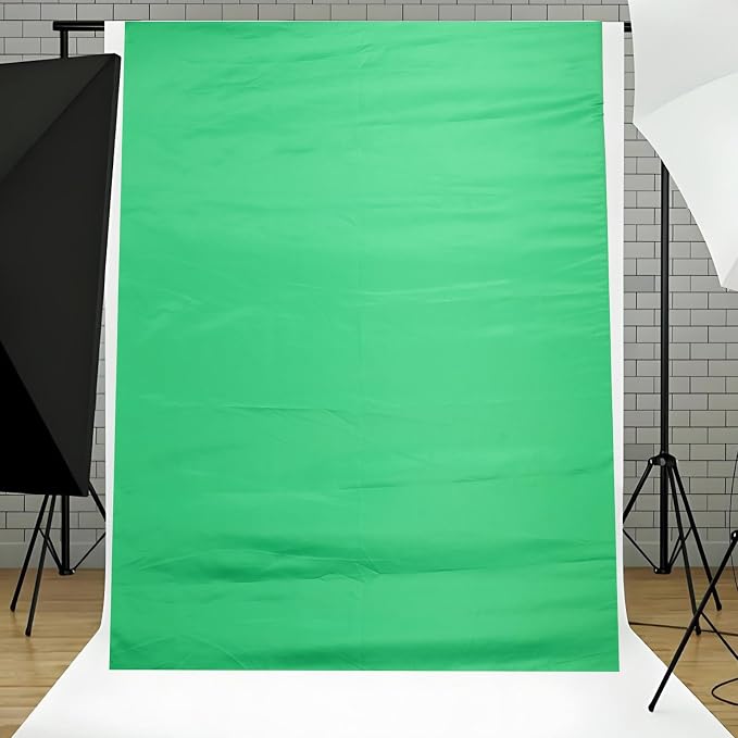 Chroma Key Backdrop Fabric 3x2ft Wrinkle-Resistant Photo Background Sheet for Video Streaming and Live Broadcast Photography