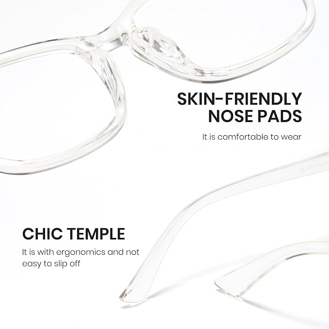 Cyxus Blue Light Glasses Men Women Reduce Eye Strain UV Blocking for Office Work Computer Screen 8082