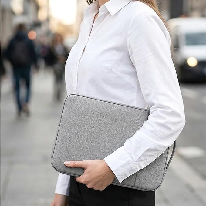 Laptop Sleeve Case for MacBook Neo 13'' with A18 Pro Chip Released in 2026 (Model:A3404) Protective with Handle Travelling Carrying Canvas Bag Accessories for Students Home Office (Gray)