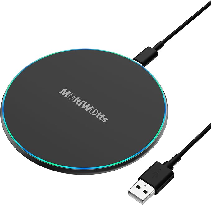 Fast Certified Wireless Charger pad Compatible with iPhone (17/16/15/14/13/12/X/8, Samsung (S26/S25/S24/S23/S22/S20/S10/S9/S8/Note8/9/10 & Other Wireless Charging Compatible Phones and Earphones