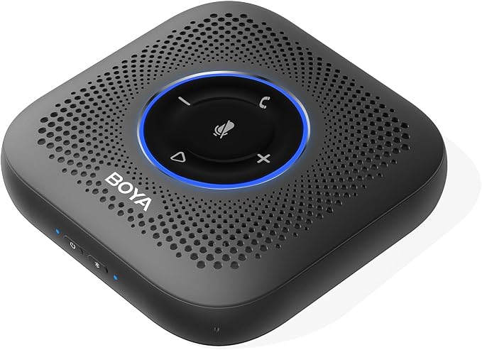 BOYA Blobby Pro Bluetooth Speakerphone, 360° Voice Pickup, Noise Reduction, 16H Call Time, USB Conference Microphone for Home Office Zoom Teams, Portable Speaker Daisy Chain for Large Meetings