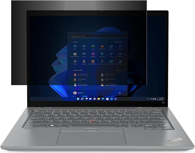 Targus 4Vu Privacy Screen for 14” Lenovo ThinkPad T14 Gen 3 – Anti-Glare, Blue Light Filter, DefenseGuard, Reusable Adhesive, Matte/Glossy - AST347AMGL4Vu Privacy Screen for 14” Widescreen Laptops