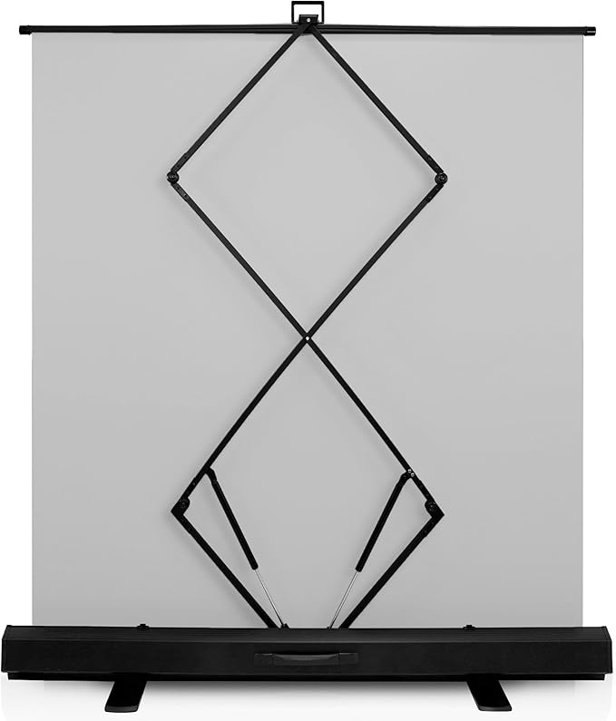 62-Inch White Screen Backdrop – Collapsible & Portable Photography Background for Streaming, Video Calls, Zoom & Studio – Wrinkle-Resistant, High-Density Fabric, Easy Setup