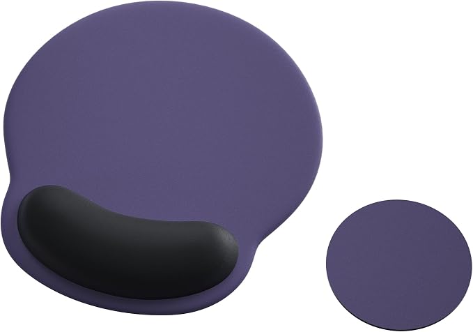 Ergonomic Mouse Pad with Wrist Rest,Mousepad with Wrist Support - Cute Gel Portable Mouse Pads for Desk Laptop,Computer,Office & Home Decor-(Grey)