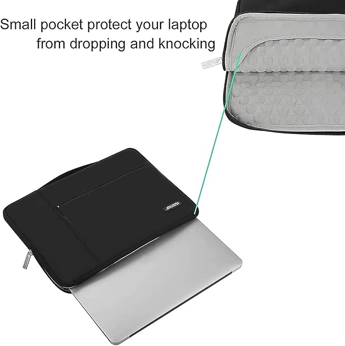 MOSISO Laptop Case 16 inch, 15-15.6 inch Laptop Sleeve with Handle Compatible with MacBook Pro 16 M5 M4 M3 M2 M1, HP Acer Dell Lenovo ASUS, Polyester Multifunctional Computer Bag, Black