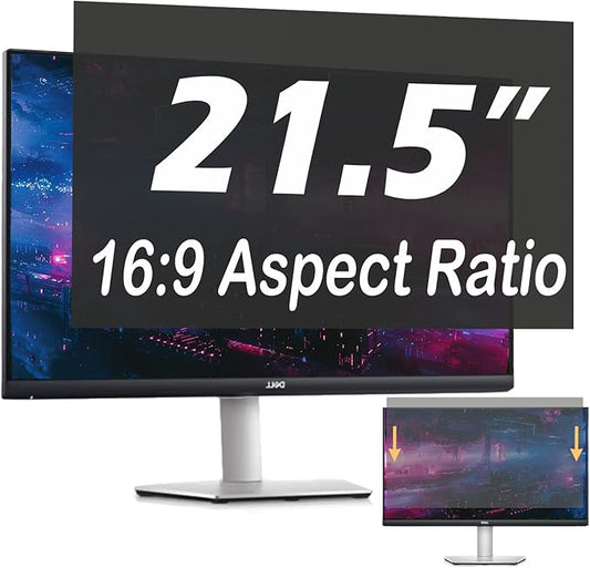 21.5 Inch Privacy Screen for Computer Monitor, 16:9 Anti-Spy Filter for Laptop & PC Display, Blue Light Blocking Anti-Glare Reversible Protector Film, Easy Slide-Mount Installation (21.5 Inch Widescreen(16:09))