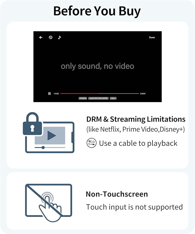 MAGICRAVEN Wireless Portable Monitor for Laptop, 15.6" Portable Monitor with Battery-1080P FHD Second Screen for Home & Office, AirPlay & Miracast Casting, No Cables or Drivers Needed