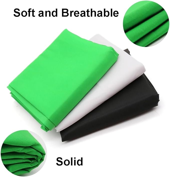 Photography Background Backdrop Screen, Green Screen Backdrop for Photography and Video Multicolor Multiple Sizes(Black,1500x3000mm)