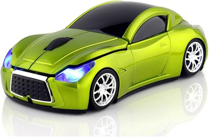 MGbeauty Sports Car Mouse Wireless Mouse Computer Mice Laptop Optical Gaming Mouse Red (Green)