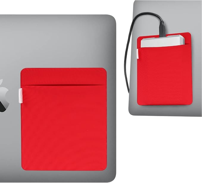 RIVEENY Portable Hard Drive Sleeve for Laptop, SSD Solid State Drive, Stick on External Hard Drive Carrying Case, Travel Pocket Pouch