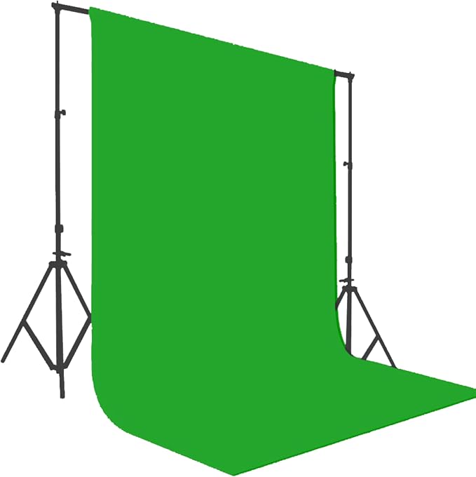 King Mills 10x10 ft Green Backdrop Curtain for Photography, Also Serving as Background for Golf Simulators for Home, Streaming Backdrop, Podcast Background, Zoom Backdrop.