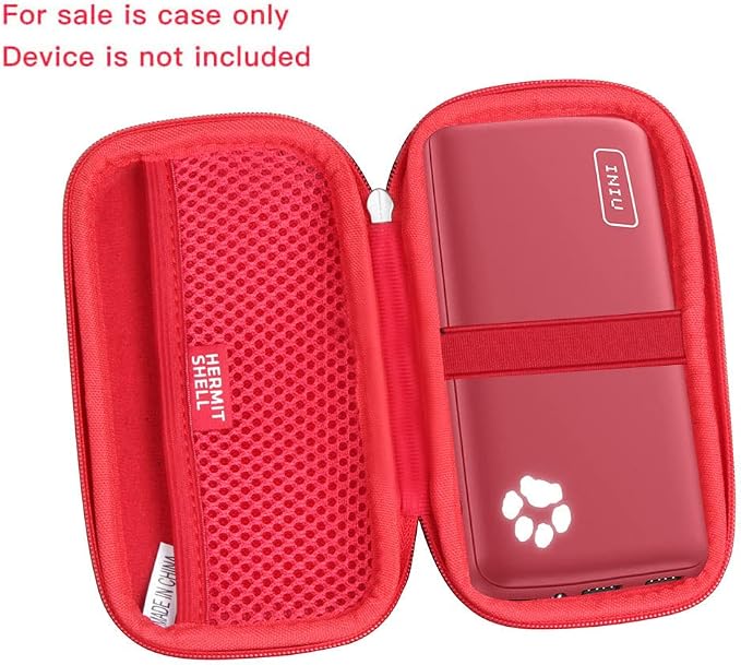 Hermitshell Hard Travel Case for INIU Portable Charger 10000mAh Power Bank [2022 Version] (Red)