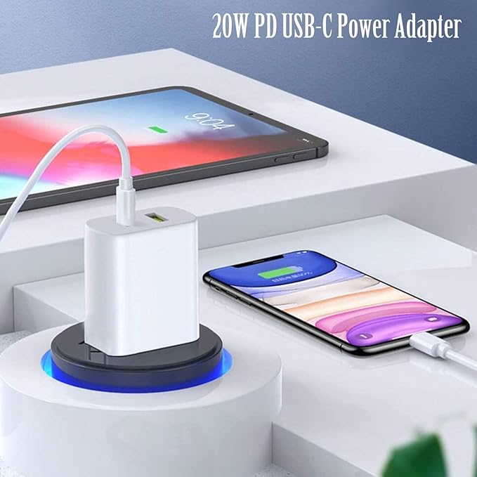 2 Pack USB C Charger Block, Dual Port Type C Wall Charger Fast Charging 20W Power Adapter Cube for iPhone 14/14 Pro/14 Pro Max/14 Plus/13/12/11, XS/XR/X, iPad, Samsung, More