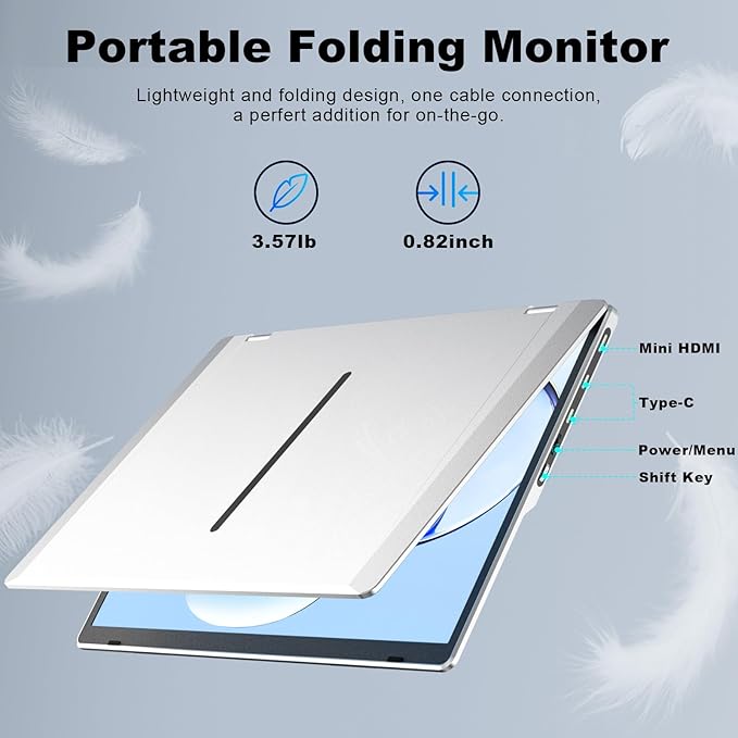 KEFEYA Laptop Screen Extender,15.6" Triple Screen Laptop Monitor Extender, 1080P FHD Portable Monitor for 13"-17.3" Laptops, Plug and Play HDMI/USB-A/USB-C for Mac/Wins/Chrome (15.6" Triple Screen)