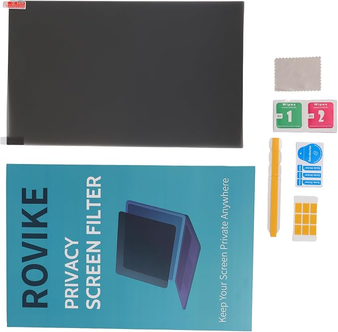 ROVIKE Computer Screen Filter, 14 Inch 16:9 Laptop Privacy Filter, Aspect Ratio, Removable, Anti-Glare Eye Protection, Protect screen