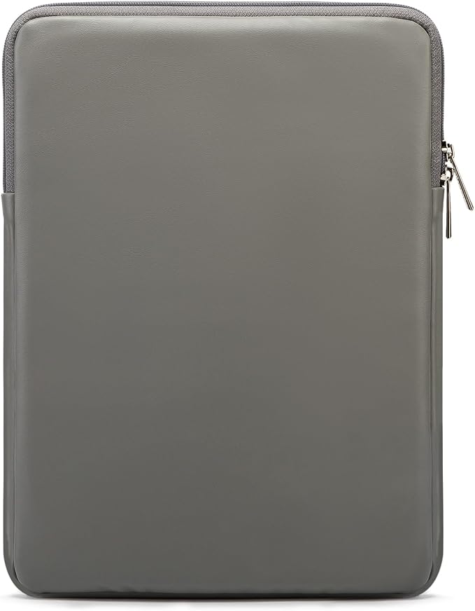 Kinmac 360° Protective Vertical Laptop Sleeve Case Cover Bag (Paisley Grey PU, 12.5 inch-13.3 inch)