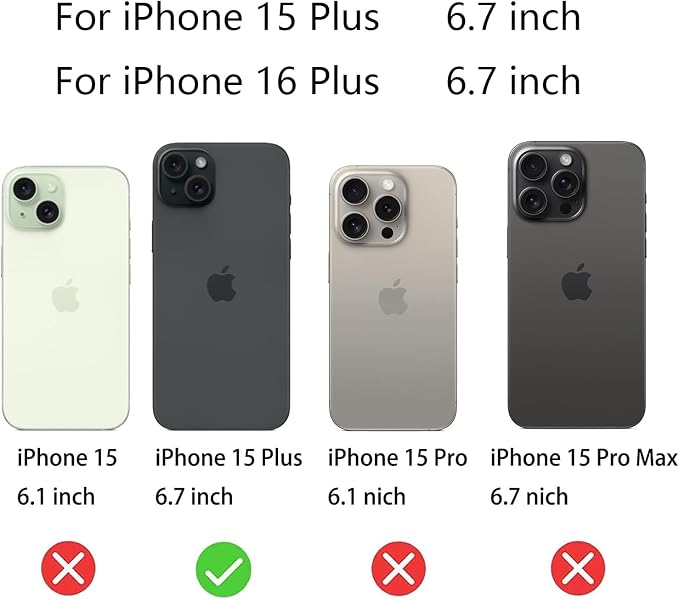 2 Pack Anti-Blue Privacy Tempered Glass for iPhone 15 Plus/iPhone 16 Plus 6.7 inch Mirror Anti-Spy Screen Protector Film Electroplated Gradient Colorful