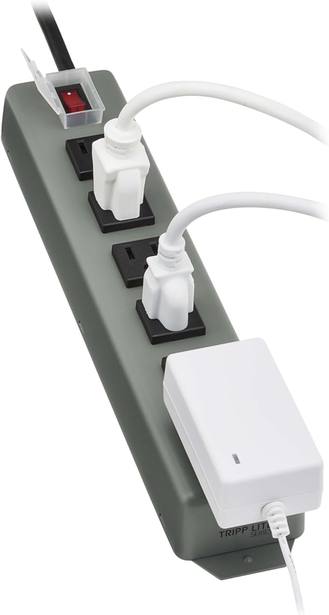 Eaton Tripp Lite Series 6-Outlet Heavy Duty Power Strip, Metal, Mountable (Wall Mount & Under Desk), 6ft Extension Cord, On/Off Switch Cover, Industrial Garage Shop Work Bench Applications (6SP)