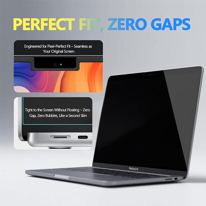 Magnetic Privacy Screen Protector for MacBook Air 13.6 & 13 Inch (2022-2026, M2/M3/M4/M5), Removable Anti Spy Glare Blue Light Shield for 13.6" Mac Laptop Privacy Filter