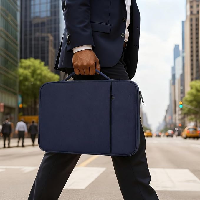 ProElife 13-Inch Laptop Sleeve Case for 2026-2024 MacBook Air 13.6 inch M5/M4 & MacBook Neo 13'' A18 Pro/iPad Pro M5 13-inch Accessory Traveling Water-Resistant Bag Portable Carrying Case (Navy Blue)