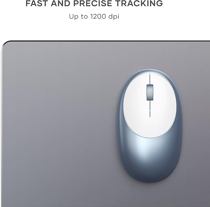 Satechi M1 Wireless Bluetooth Mouse, USB-C Rechargeable, Compact & Portable, for MacBook Air/Pro/Neo, iPad Air/Pro, iPad mini, Mac mini, iMac & Windows - Blue
