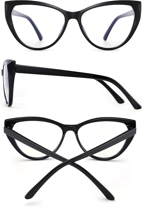 TEAPLMTT 2 Pack Cat Eye Blue Light Blocking Glasses for Women Trendy TR90 Frame Anti Blue Ray Eyesatrain Computer Eyeglasses