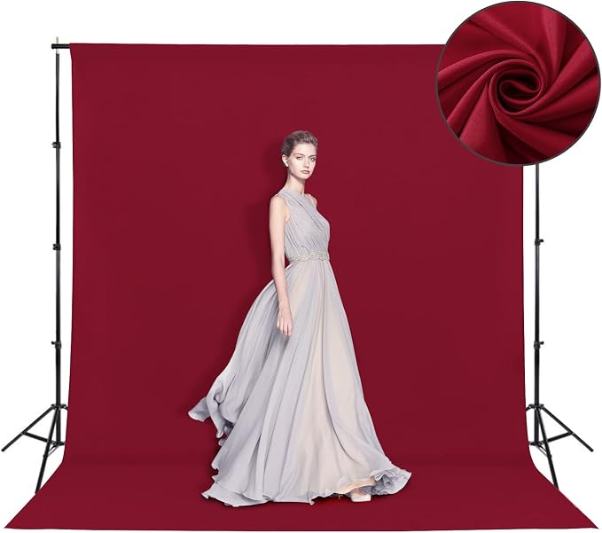Sugargirl 8FTX10FT Red Screen Backdrop Background for Photography, Polyester Photo Backdrop for Photoshoot, Party, Video and Television (1 Panel)