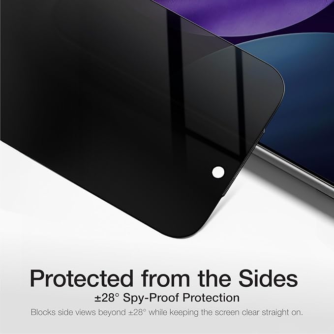 AMAZINGthing for iPhone 17 [Titan Filter 7 - Privacy Glass] Screen Protector, Privacy Viewing, 9H Tempered Glass, Full Coverage, Case‑Friendly, Oleophobic, Alignement Frame, 2 Pack