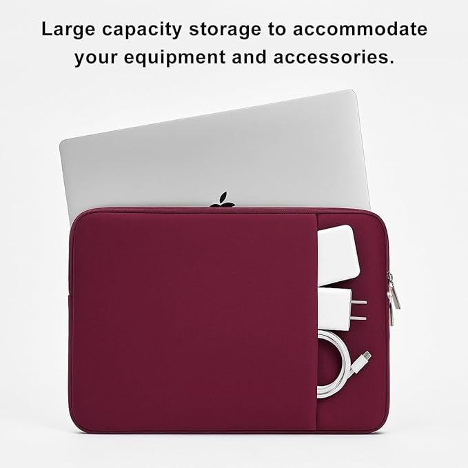 Laptop Sleeve for MacBook Neo/Air/Pro 13 inches A18/M5/M4/M3/M2/M1 Chip 2026-2020 A3404 A3449 A3240 A3113 with 2 Pockets Tablet Bag Case Accessories