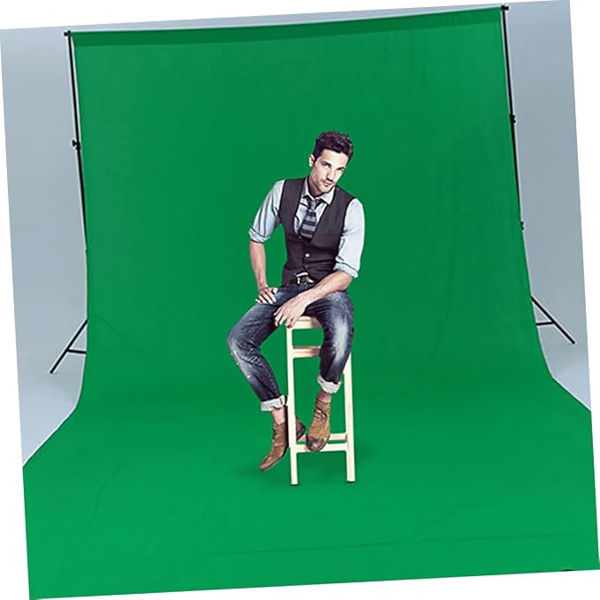 Mipcase 1pc Solid Green Color Backdrop for Photography Fabric Background Cloth for Video Recording Photoshoots and Home Decor