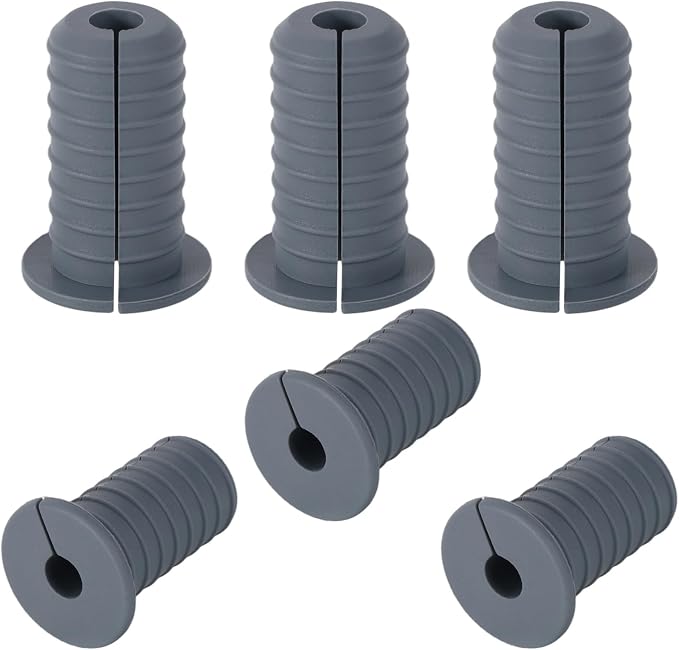 lasuroa 6pcs 3/4 Inch Cable Grommets for Starlink, Silicone Anti Slip Cable Routing Wall Hole Pass Through Bushing for Ethernet/TV Wires Waterproof Cord Protection (Gray)