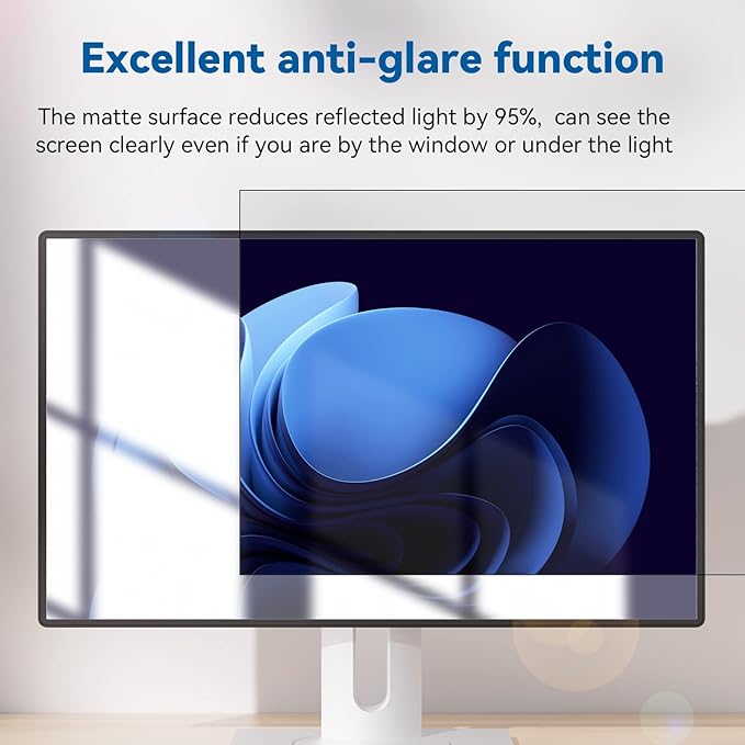 IPROKKO [2-Pack 20 Inch Computer Privacy Screen Filter for 16:9 Widescreen Monitor, Removable 20in Anti Blue Light Glare Privacy Shield, Anti Spy Security Protector for Hp Dell Asus Acer Samsung