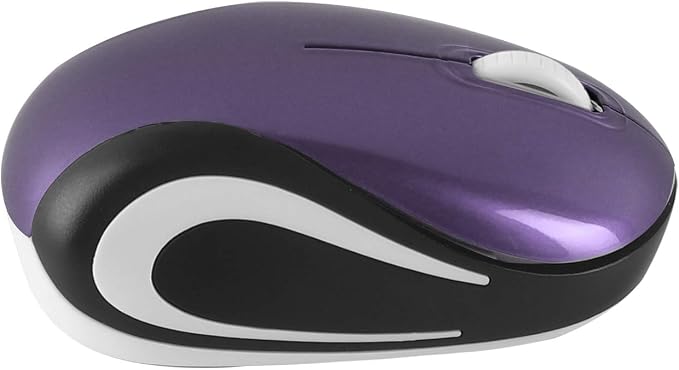 elec Space Mini Small Wireless Mouse for Kids Children 3-7 Years Old Child Size Optical Portable Mini Cordless Mice with USB Receiver for Laptop Computer (Purple)
