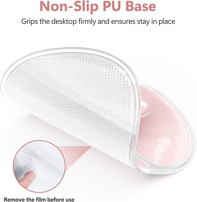 AKIT Ergonomic Mouse Pad and Keyboard Wrist Rest, Gel Wrist Rest for Computer Keyboard, Non-Slip Base, Pain Relief, Mousepad Set for Gaming, Home and Office, Pink