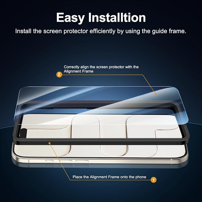 NEW'C 3x Screen Protector for iPhone Air (6.5 inches)+ 3x Camera Lens Protector, Sensor Protection, Case Friendly Tempered Glass Film, Ultra Resistant, Easy installation tool include