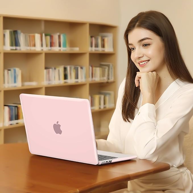 MOSISO Compatible with MacBook Air 13 inch Case M5 2026 M4 2025 M3 M2 2024-2022 A3449 A3240 A3113 A2681, Hard Shell&Keyboard Cover&Screen Film&Type C for MacBook Air 13.6 inch Case, Rose Pink