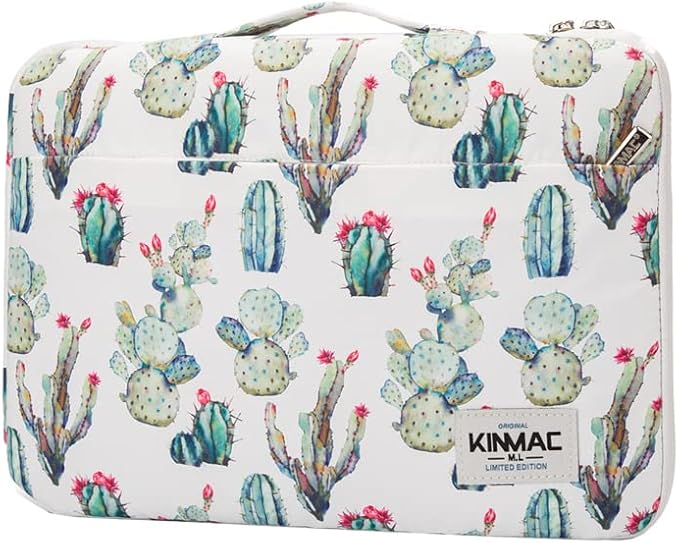 Kinmac 360° Heavy Duty Protective Laptop Computer Sleeve case Bag Cover with Handle for MacBook Pro 14 inch,14 inch-14.4 inch HP Lenovo Dell ASUS Acer Laptop (Cactus)