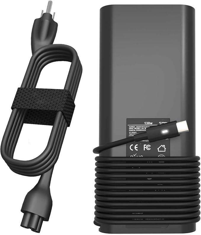130W USB Type C Laptop Charger Compatible with Dell XPS 15 17 9500 9510 9520 9530 9700 9710 9720 2in1,Precision 5550 5560 5530 5570 5470 5480 5760,Latitude 5431 5531 AC Adapter Computer Power Cord