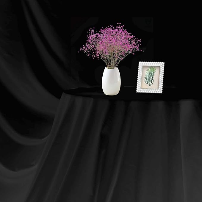Black Photo Backdrop for Photoshoot Black Background for Photography Photo Backdrop Curtain for Party 5 x 7 FT