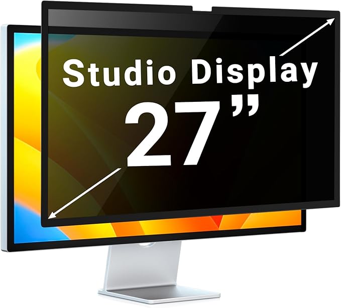 ZOEGAA 27 inch iMac Privacy Screen Filter for Studio Display, Removable Computer Screen Privacy Shield and Anti-Glare Screen Protector