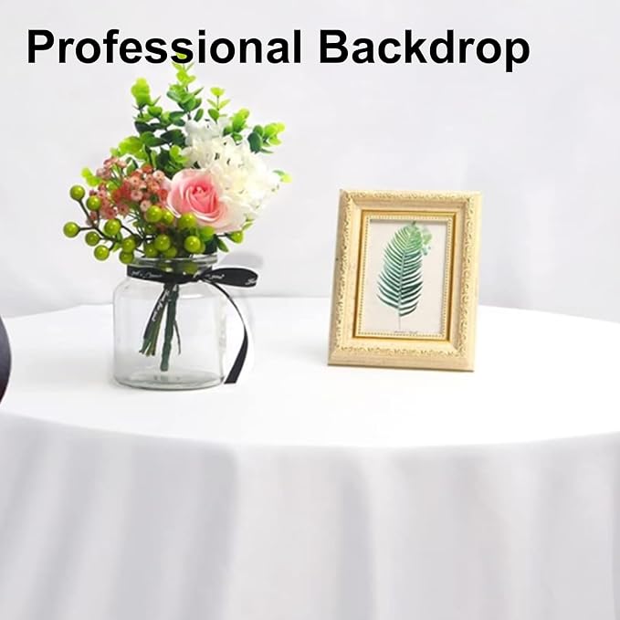 White Backdrop for Photography 10x20 Ft,White Background Sheet for Photography,Photo Backdrop Curtain for Photoshoot Video Polyester Cloth Video Studio Calls Streaming Gaming