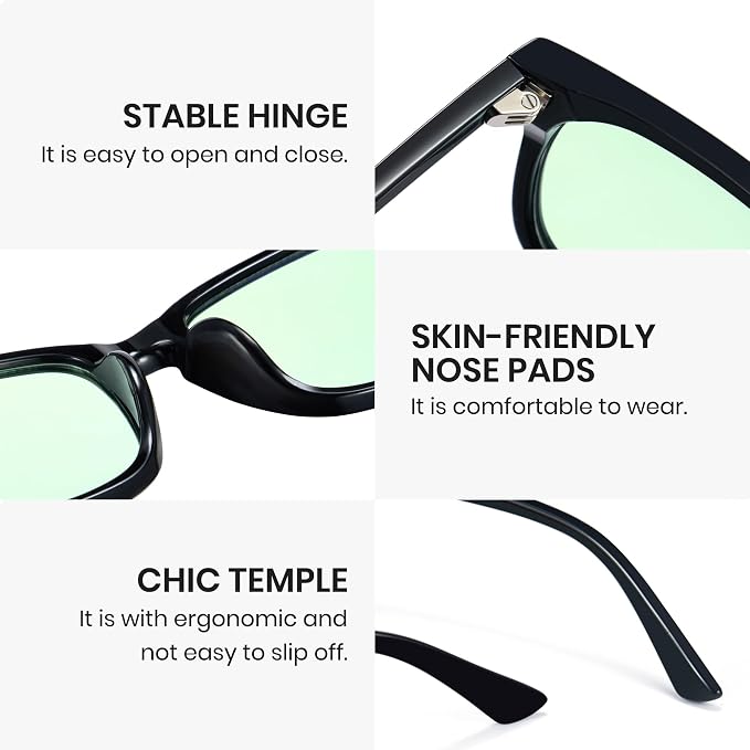 Cyxus Blue Light Glasses Men Women Reduce Eye Strain UV Blocking for Office Work Computer Screen 8082