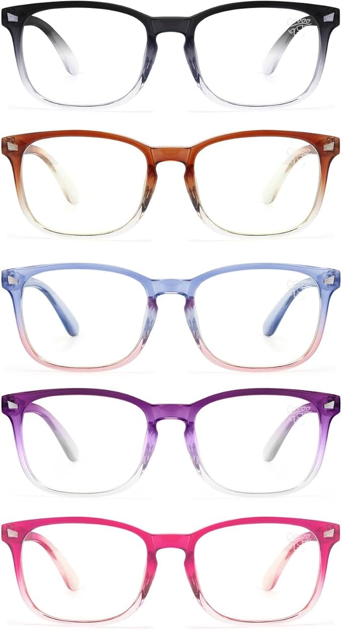 CCVOO Mix & Match Reading Glasses for Women - Lightweight, Comfortable Fit, Clear Vision - Blue Light Blocking
