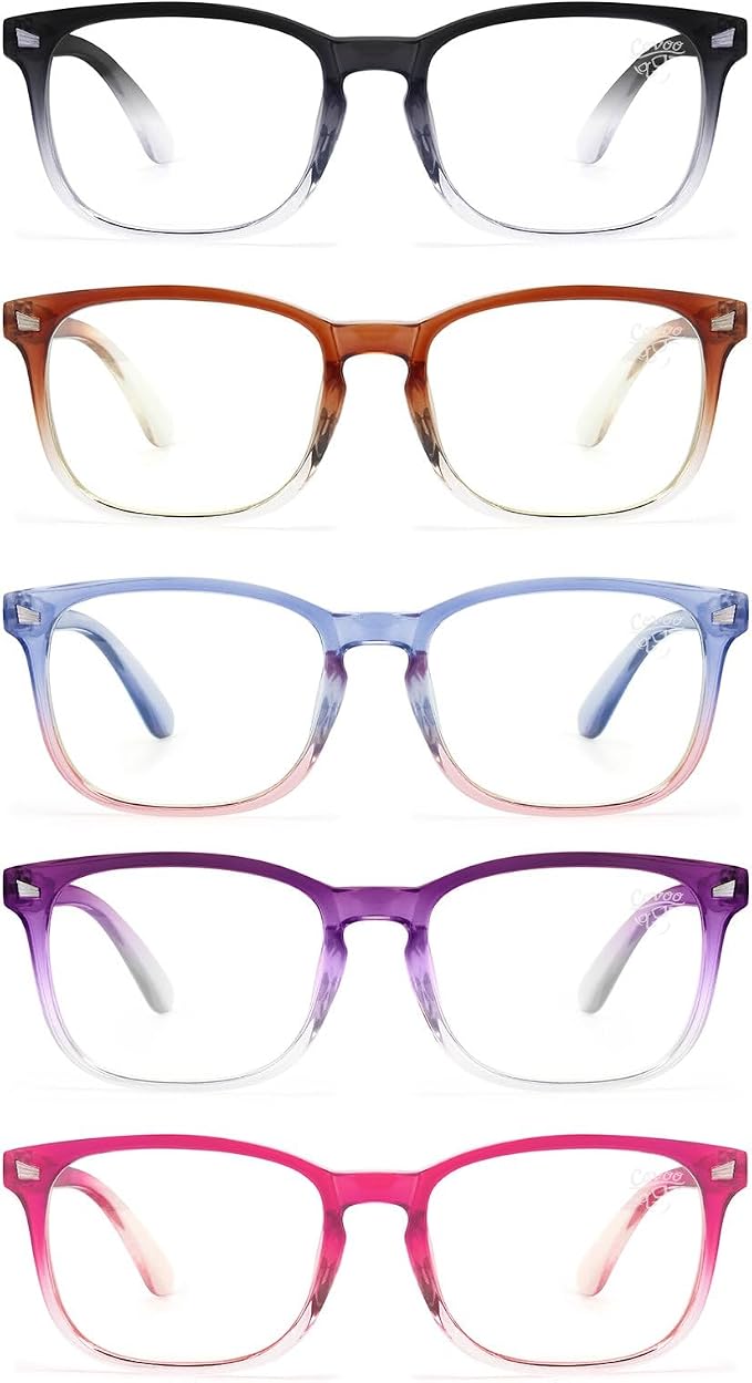 CCVOO Mix & Match Reading Glasses for Women - Lightweight, Comfortable Fit, Clear Vision - Blue Light Blocking