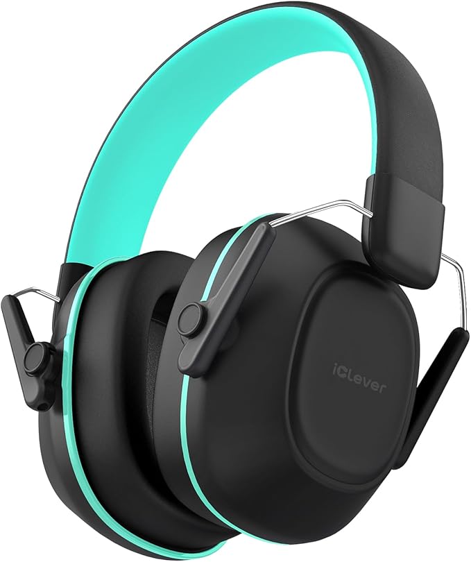 iClever Noise Cancelling Headphones for Kids Adults, SNR 29dB Safety Noise Reduction Ear Muffs for Autism Sensory &Concentration Aid, Ear Hearing Protection for Fireworks/Event/Monster Jam/Concert