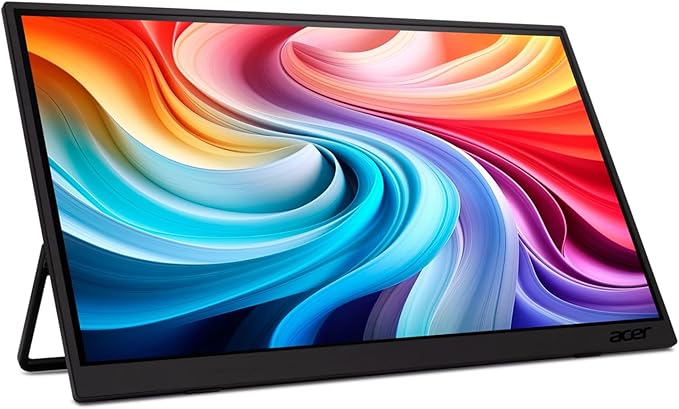 acer PM161W 16 Inch Portable Monitor Full HD 1920x1200 IPS Display 220 Nits 60Hz USB-C Lightweight Design (Renewed)
