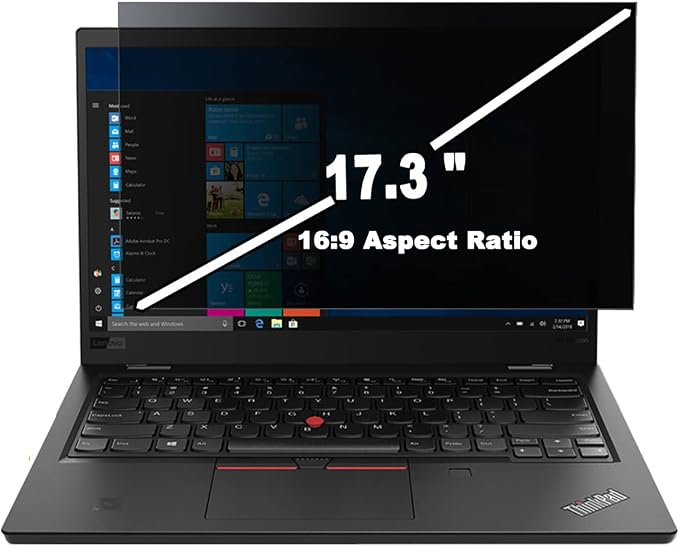 17.3 Inch Laptop Privacy Screen Protector Designed for HP Envy/Dell/Asus/Acer/Samsung/Lenovo,Matte Eye Protection Anti Glare Anti peep Protector Film for All 17.3" with 16:9 Aspect Ratio Laptop Privacy Guardian