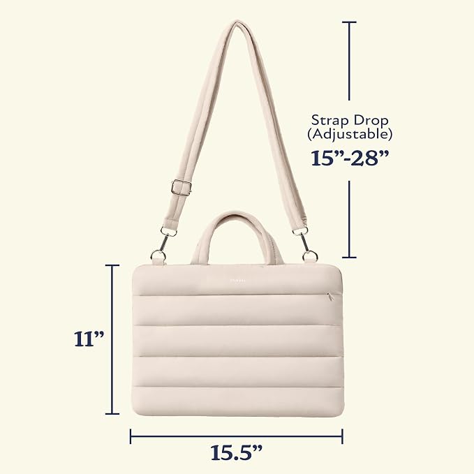 Vandel 15-16 inch Laptop Carrying Case Sleeve with Strap, Shoulder Bag with Handle, 16 in Laptop Computer Bag for Women, MacBook Air 15 Inch Carrying Case, MacBook Pro 16, 15.6 in HP, Dell Messenger