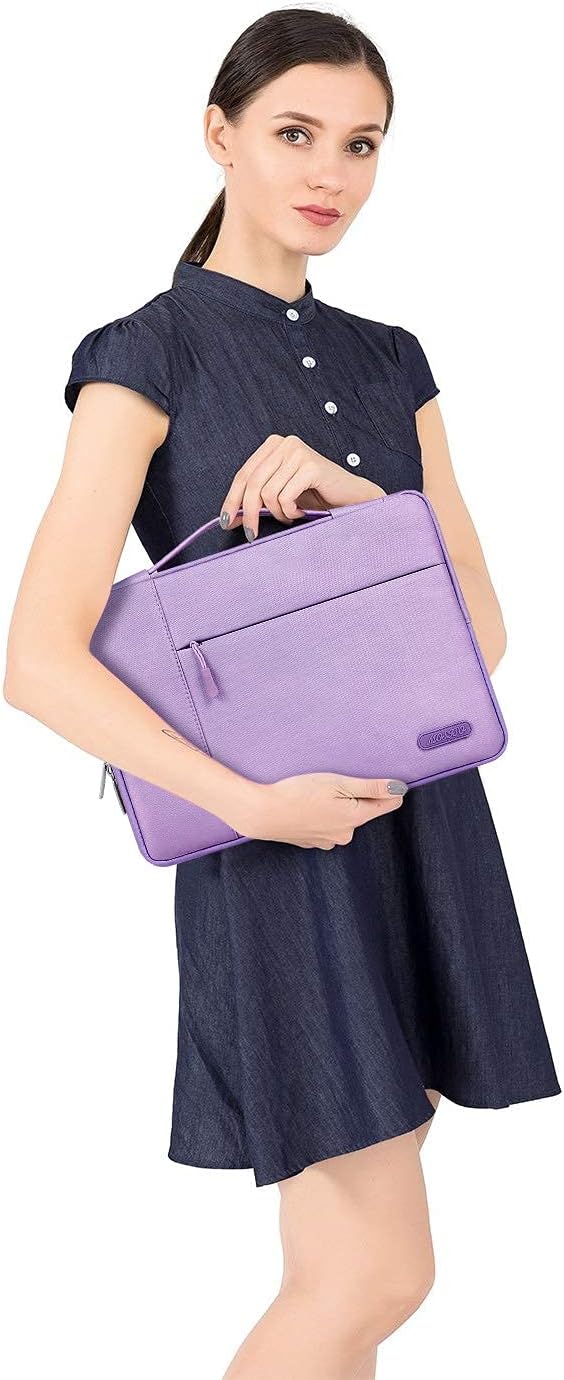 MOSISO Laptop Case 13 inch, Laptop Sleeve with Handle Compatible with MacBook Neo/Air/Pro 13 inch with A18/M5/M4/M3/M2/M1 Chip 2026-2016, Polyester Multifunctional Computer Bag, Purple